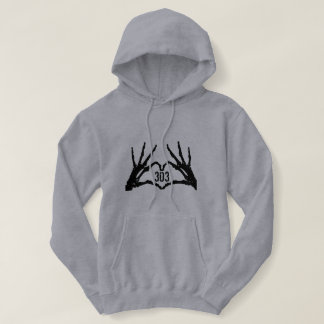 303 Skalle Hjärtan Händer LOGO T Shirt