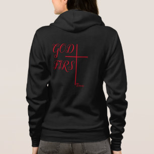 303WW "GOD FÖRSTA" KOR Svart ZIP-UP-offert T Shirt