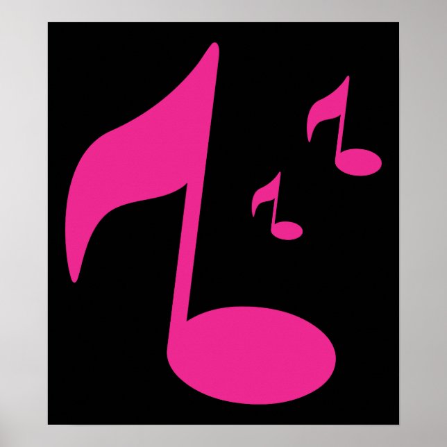 3046450GIRLY ROSA MUSIK NOTER SYMBOLS ROLIGT PARTY POSTER (Framsidan)
