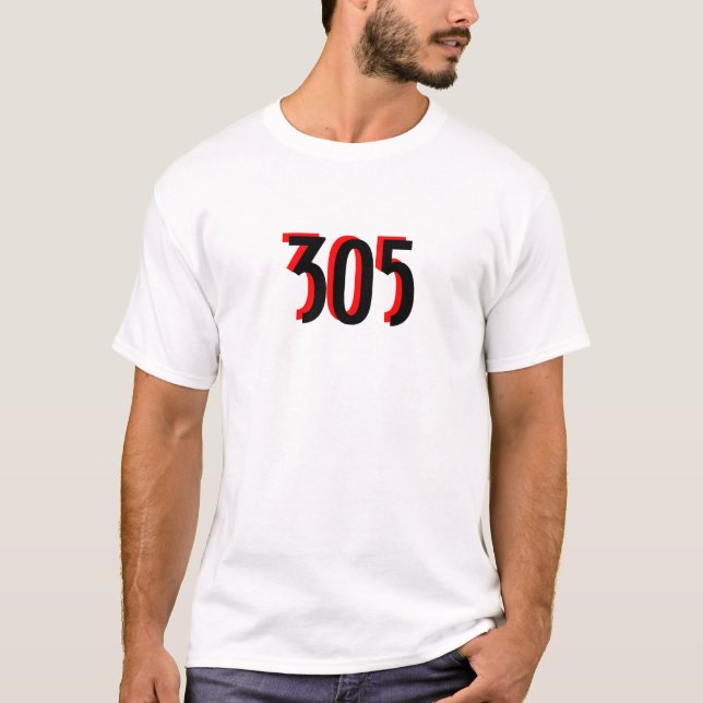 ~305~ Miami TEE, ANPASSAT IT! Tröja (Framsida)