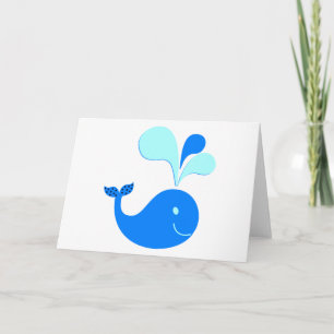 307607 BLUE WHALE-GRAFIK AV TECKNAD KORT