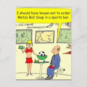 307 tecknaden Matzo boll vid pub Vykort