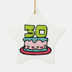 30 Ålderskaka Julgransprydnad Keramik