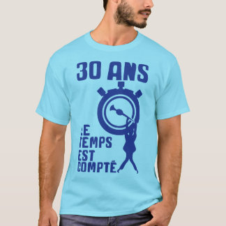 30 ans temps compte chronometre homme accroche ann t shirt