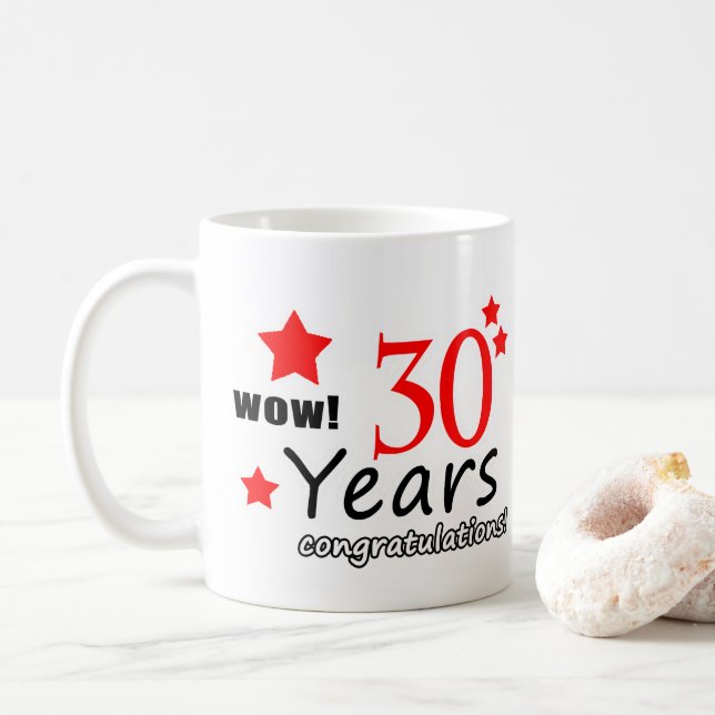 30 år årsdag kaffemugg (Med munk)