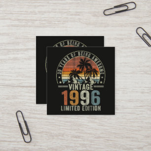 30 år av att vara fantastisk Vintage 1996 Fyrkantigt Visitkort