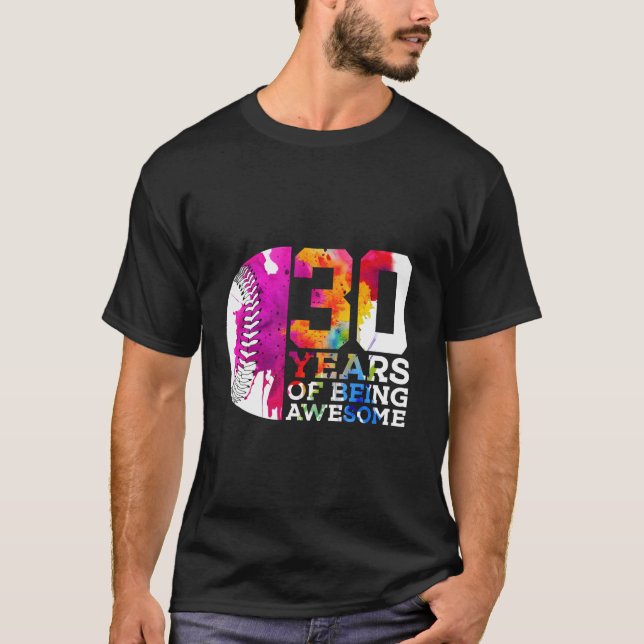 30 ÅR AV FANTASTISK BASEBALL 30ÅRS FÖDELSEDAG L T SHIRT (Framsida)