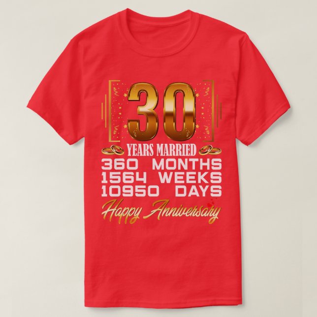 30 år begravd på trettio Bröllop-årsdagen T Shirt (Design framsida)