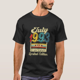 30 år gamla gåvor Retro juli 1993 Kassett 30:e B T Shirt