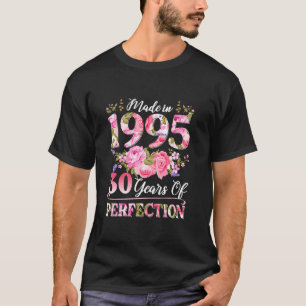 30 år gamla kvinnor födda 1995 Blommigt 30:e födse T Shirt