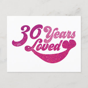 30 år gammal - 30 år älskad vykort