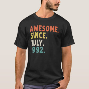 30 år gammal Fantastisk sedan juli 1992 30th Birth T Shirt
