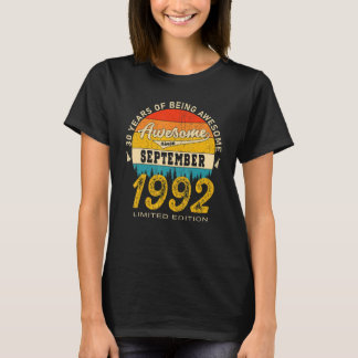 30 år gammal Fantastisk sedan september 1992 30:e T Shirt