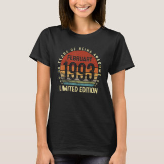 30 år gammal februari 1993 30års födelsedag 1 t shirt