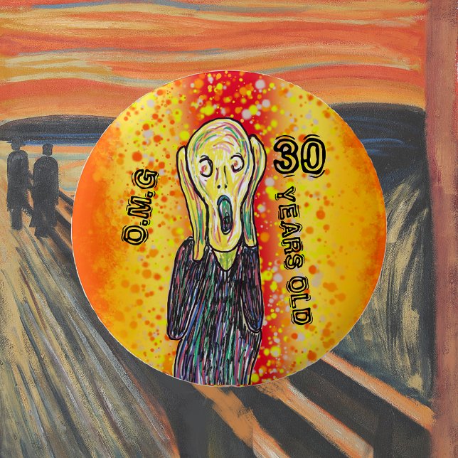 30 år gammal födelsedag: 6 cm rund bricka knapp (Skapare uppladdad)