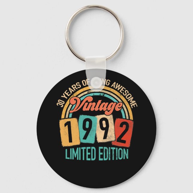 30 år gammal i Fantastisk 1992 30års födelsedag Nyckelring (Framsida)