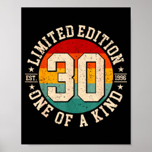 30 år gammal vintage 1996 limited edition 30-årsju poster