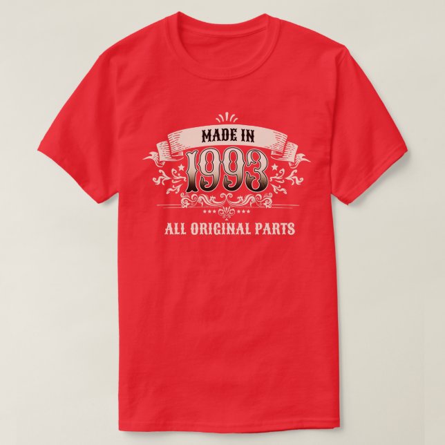 30 år gammalt tillverkat 1993 alla originaldelar t shirt (Design framsida)