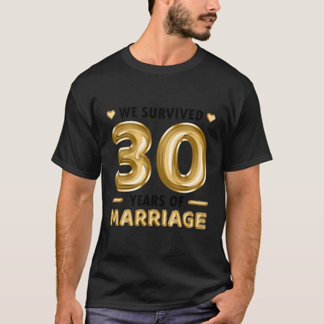 30 år Giftermål Bröllop T Shirt (Framsida)