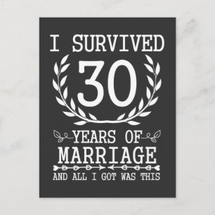 30 år Make Maka 30 år Bröllop Vykort