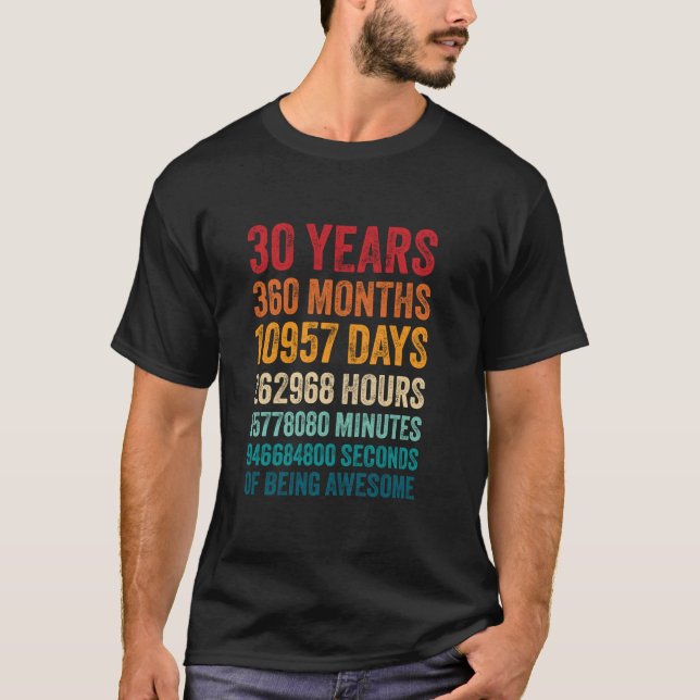 30 år och 360 månader sedan Fantastisk 30års födel T Shirt (Framsida)