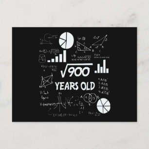30-årig födelsedagsmatematiklärare 30-årspresent vykort