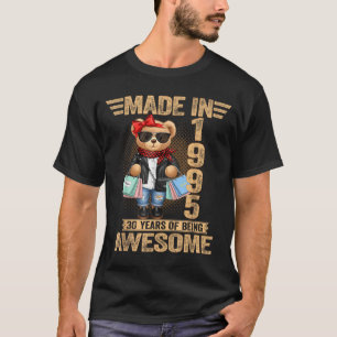 30-årig tillverkad 1995 nallebjörn 30-årsdag t shirt