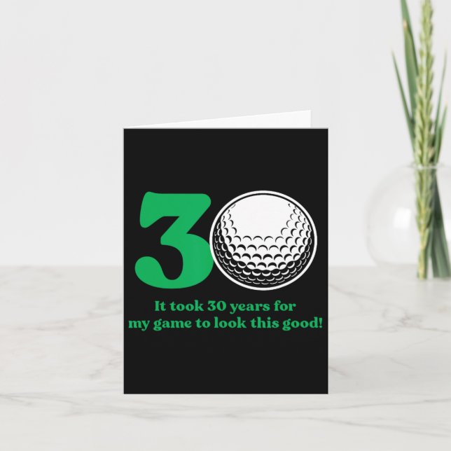30-åriga Golfer Golfing-citat Golf 30:e Birthda Kort (Framsida)