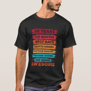 30 års 360 månaders varsel i Fantastisk Vintage 30 T Shirt