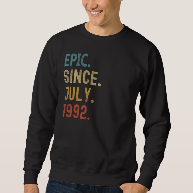 30 års ålder sedan juli 1992 30års födelsedag lång ärmad tröja (Framsida)