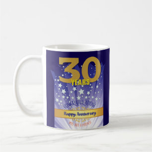 30 års ANPASSNINGSBAR Recovery-årsdag fet siffra Kaffemugg