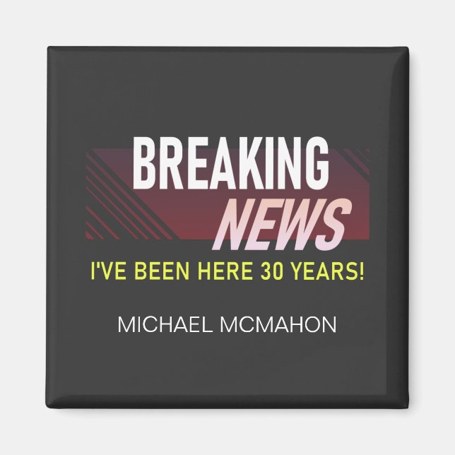 30 års arbetsårsdag, 30:e Akrylasa för anställda Magnet (Framsidan)