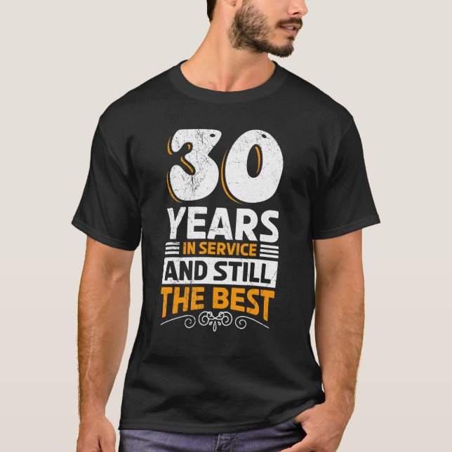 30 års arbetsdag 30 år firmanamn 30 år t shirt (Framsida)