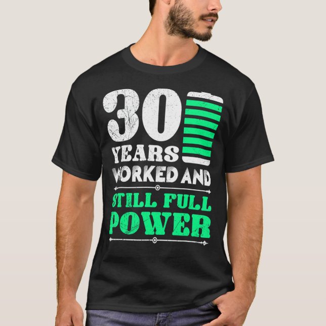 30 års arbetsdag 30 års tjänstgöring t shirt (Framsida)