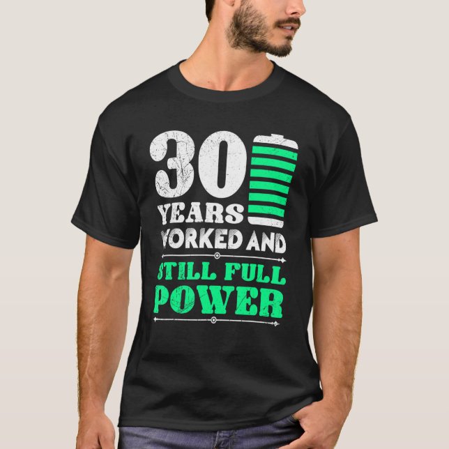 30 års arbetsdag 30 års tjänstgöring t shirt (Framsida)