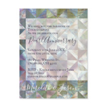 30-års bröllopsdag Modern pärlinbjudan