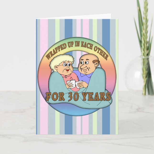 30-års bröllopsdag presentidéer kort (Framsida)