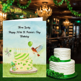 30-års födelsedag på St. Patrick's Day Kort