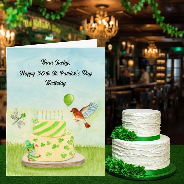 30-års födelsedag på St. Patrick's Day Kort (Skapare uppladdad)