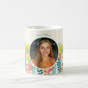 30-års födelsedag vacker färgrik blommodern kaffemugg