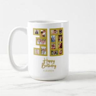 30-års födelsedags fotokollage kaffemugg