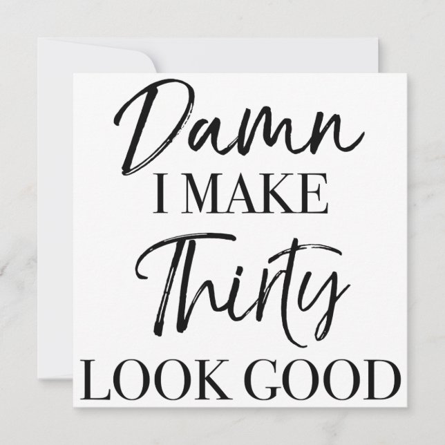 30-års födelsedagsattityd kort (Framsida)