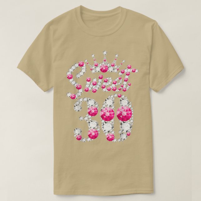 30 års gamla gåvor, sötad 30års födelsedag Rosa Di T Shirt (Design framsida)