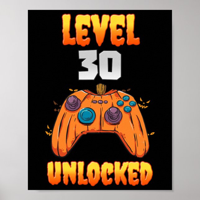 30 års gammal 30års födelsedag-nivå 30 olåst video poster (Framsidan)