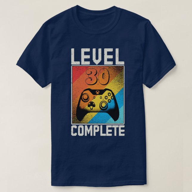 30 års nivå 30 fullständig t shirt (Design framsida)