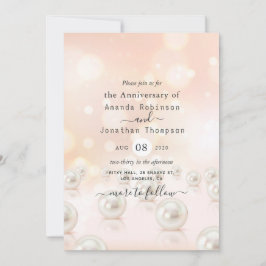 30-års pärlbröllopsinbjudan inbjudningar