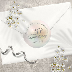 30-års pärljubileum runt klistermärke