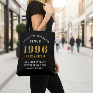 30-årsdag 1996 Svart Guld För Henne Personlig Tygkasse