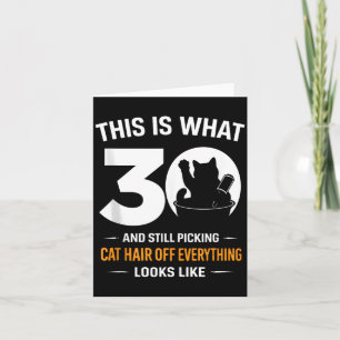 30-årsdag 30 år gammal rolig kattälskare kort