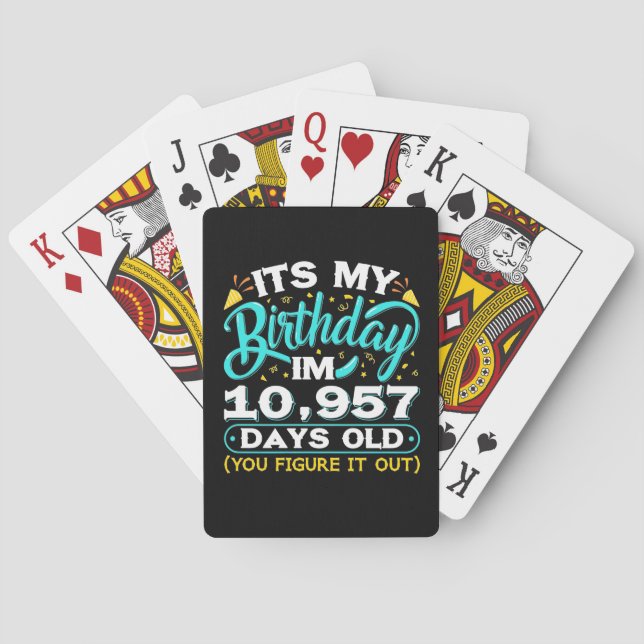 30-årsdag | Det är min 30-årsdag Casinokort (Baksidan)